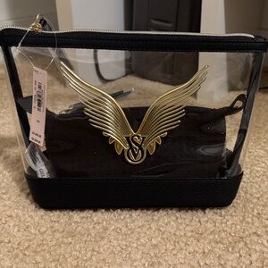 NWT Victoria’s Secret Clear Bag with Gold Winged Design